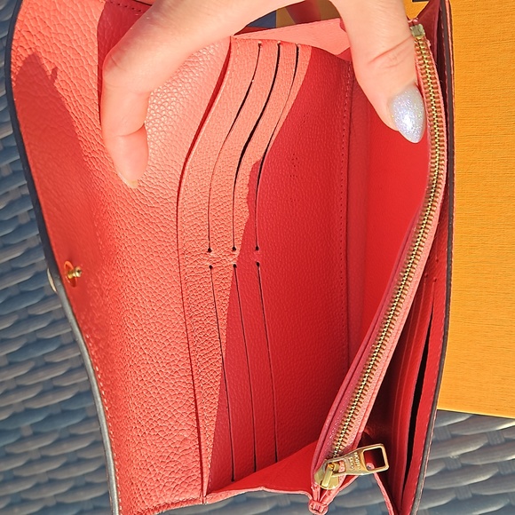 Louis Vuitton Pink Empreinte Long Wallet Gold LV Logo w/Box + Dustbag - Picture 7 of 15